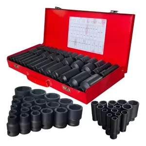 Juego De Dados De Impacto 35 Piezas Profundo 1/2 8-32 Mm